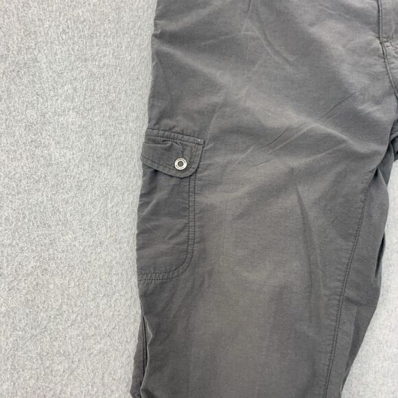 Woolrich Cropped Pants Size 10 Rouched Gray Hiking Nylon Blend Gray - Picture 3 of 16